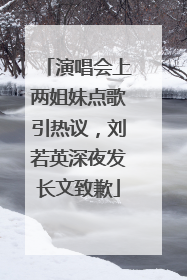 演唱会上两姐妹点歌引热议，刘若英深夜发长文致歉
